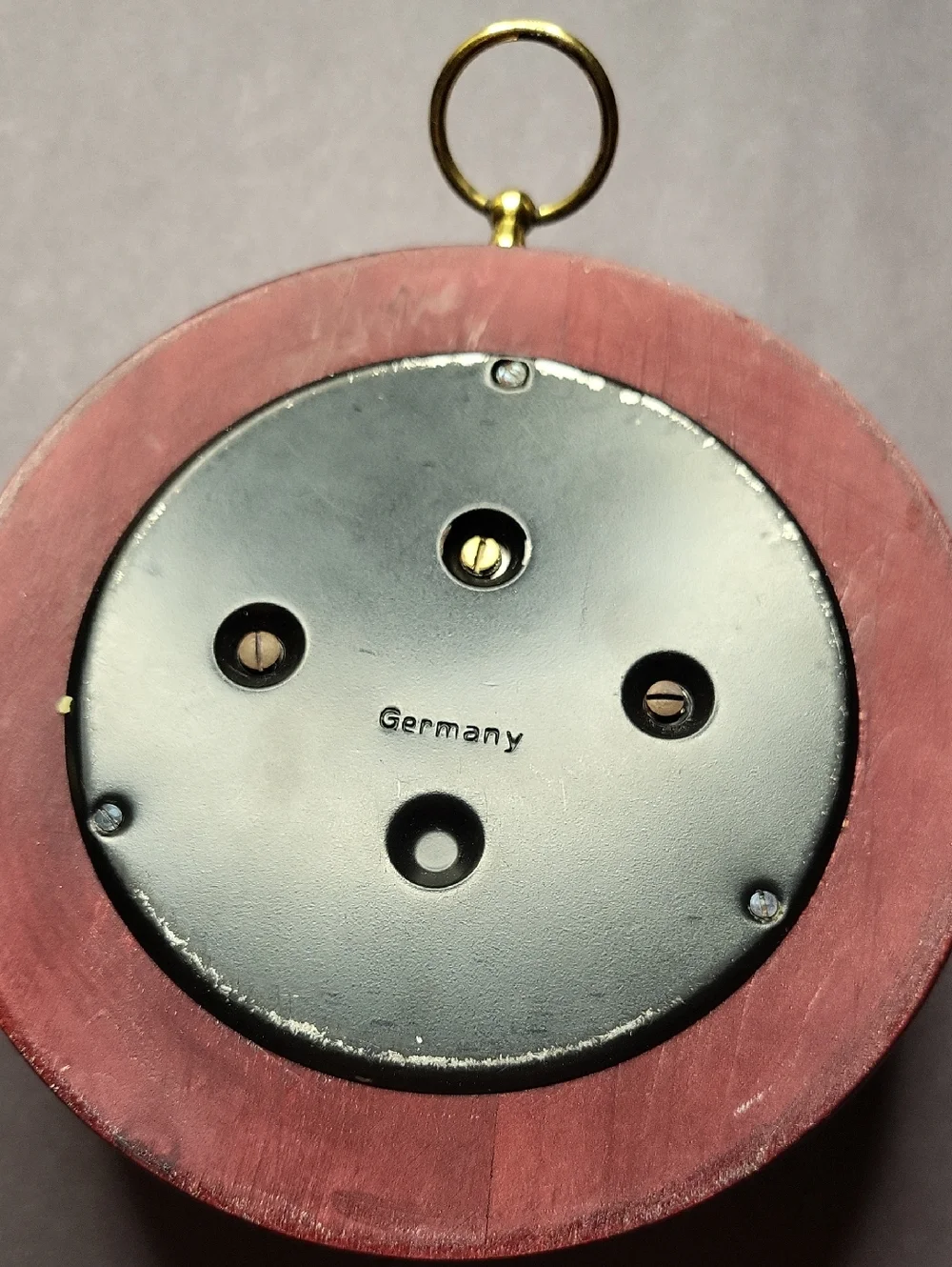 Stellar Works Mahogany and Gold Wall Barometer